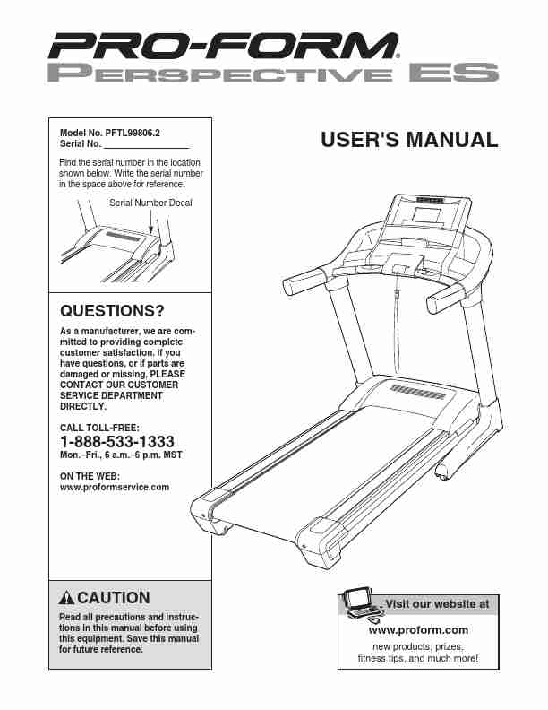 ProForm Treadmill PFTL99806_2-page_pdf